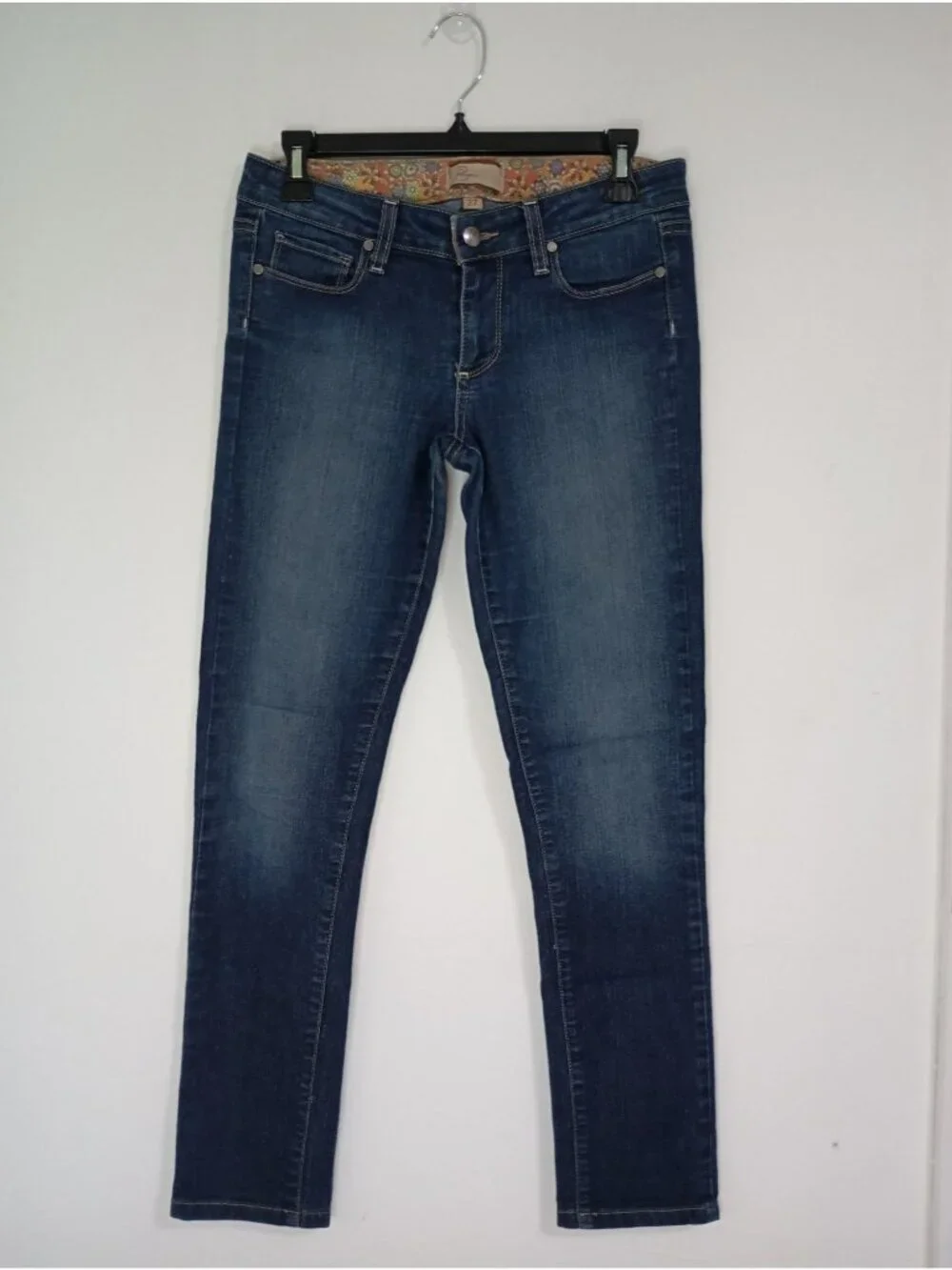 Paige Peg Skinny Jeans Size 27 Womens Dark Wash Stretch Denim USA